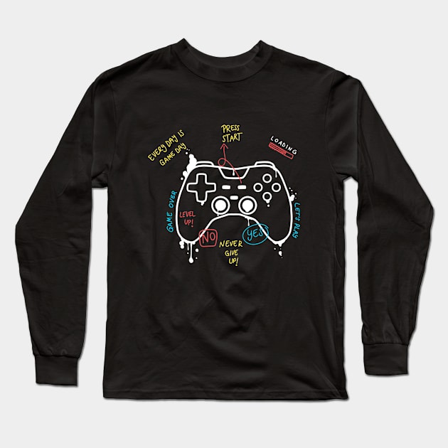 PlayStation Remote controller white Long Sleeve T-Shirt by Nerdy